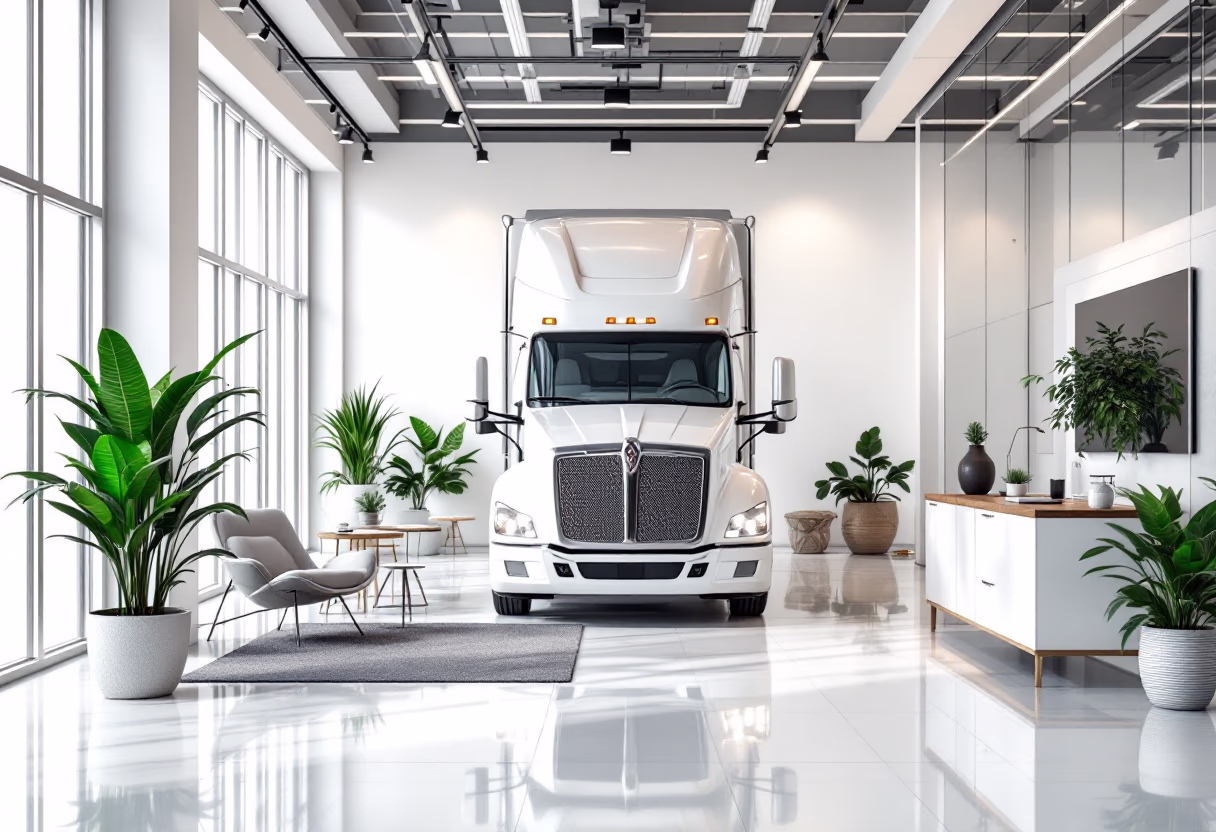 [background image] image of office space (for a trucking company)